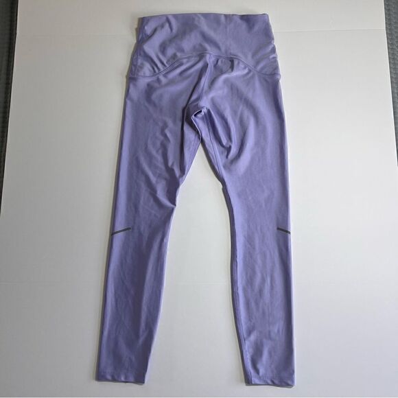 Nike Running Speed Legging Tights Shiny Light Purple Grey Details Women's Medium - Picture 3 of 10